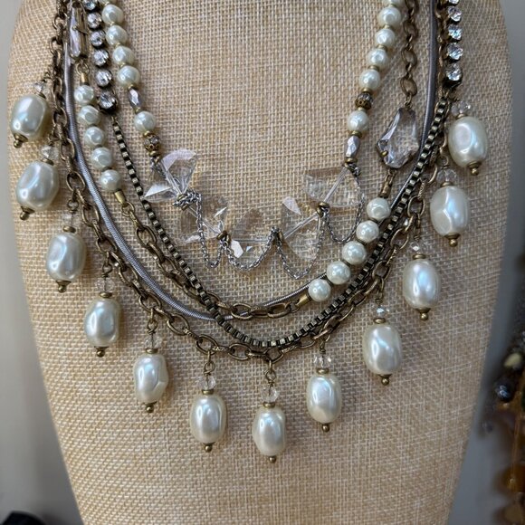 Silpada K&R Collection "Practical Pearls" Convertible Multi-Strand Necklace With - Picture 2 of 13